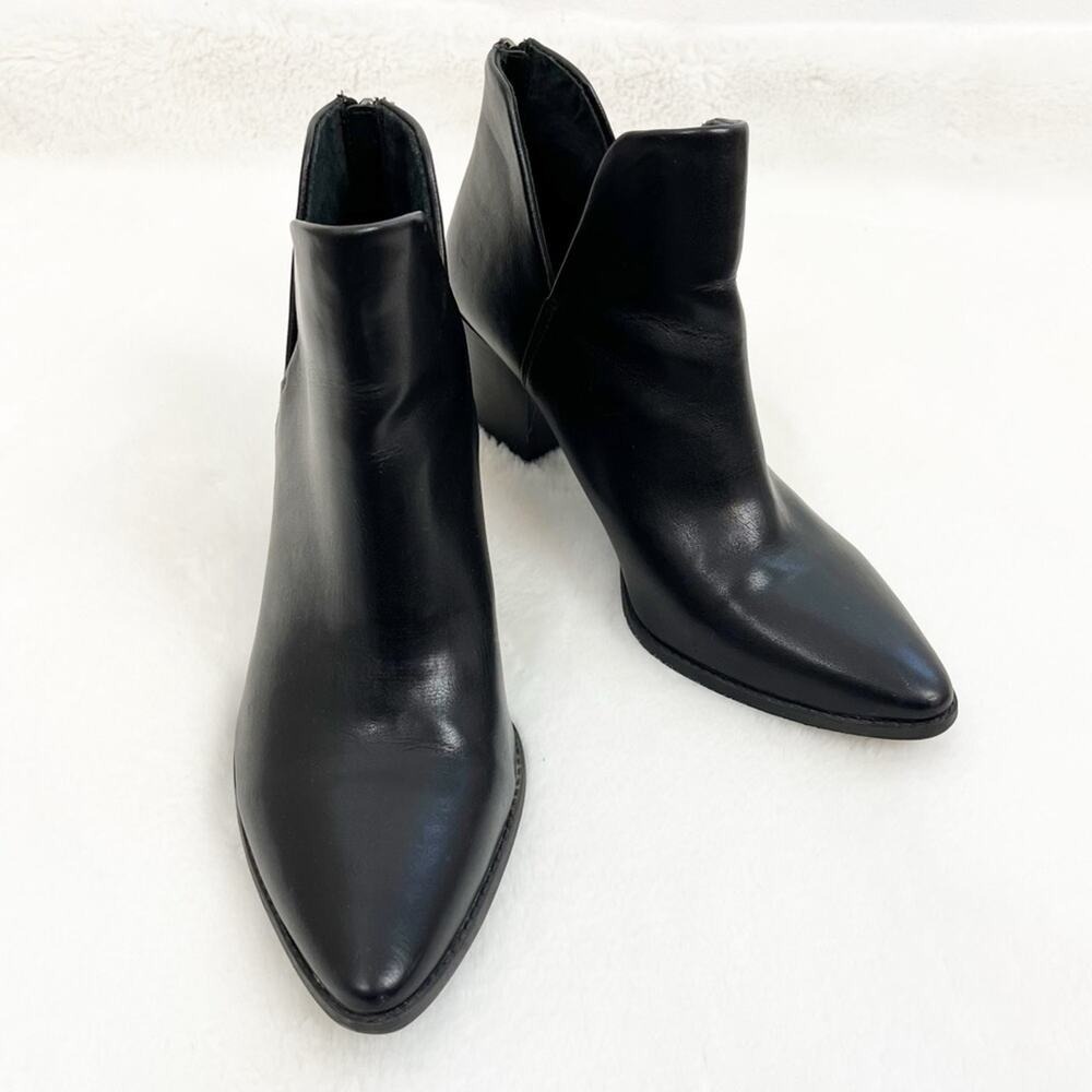 SUN + STONE Womens Elizaa Booties Heeled Boots Black Size 11